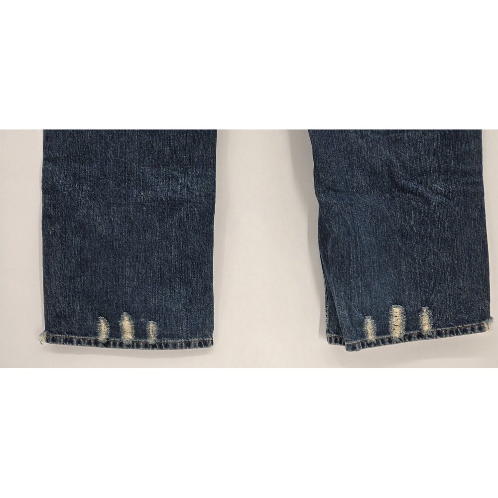 BKE Buckle Jeans Mens 34x33 Marshall Distressed Blue Straight Leg Boot Cut - Picture 7 of 12